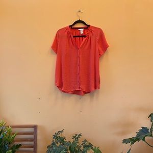 Size 6 H&M coral blouse